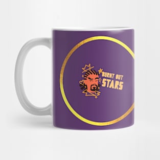 Burnt Out Stars (bearded cornrow man, gold circle) Mug